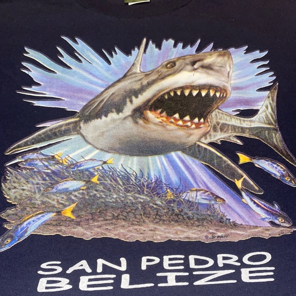 San Pedro Belize shark fish shirt - Picture 3 of 5